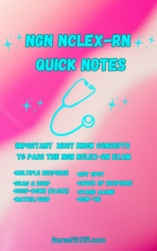 NGN NCLEX-RN Quick Notes (Digital File)